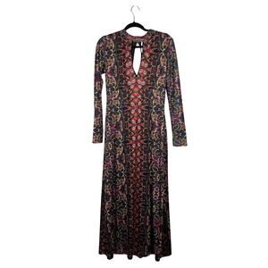 Free People Cabaret Long Sleeve Maxi Dress Women's Size Medium Boho Bohemian